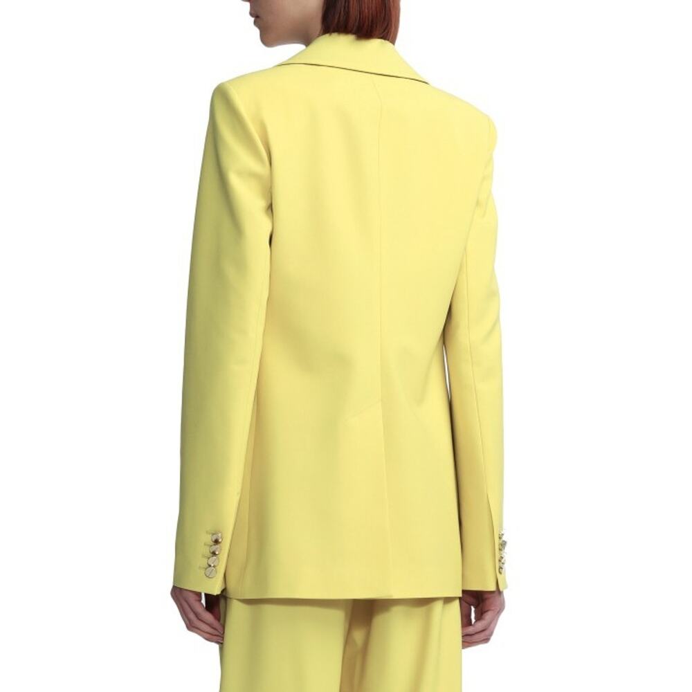 Monse Womens Oversized Wool Blazer Coat Jacket Lemon Yellow Sz 8 Business Event - Picture 2 of 13